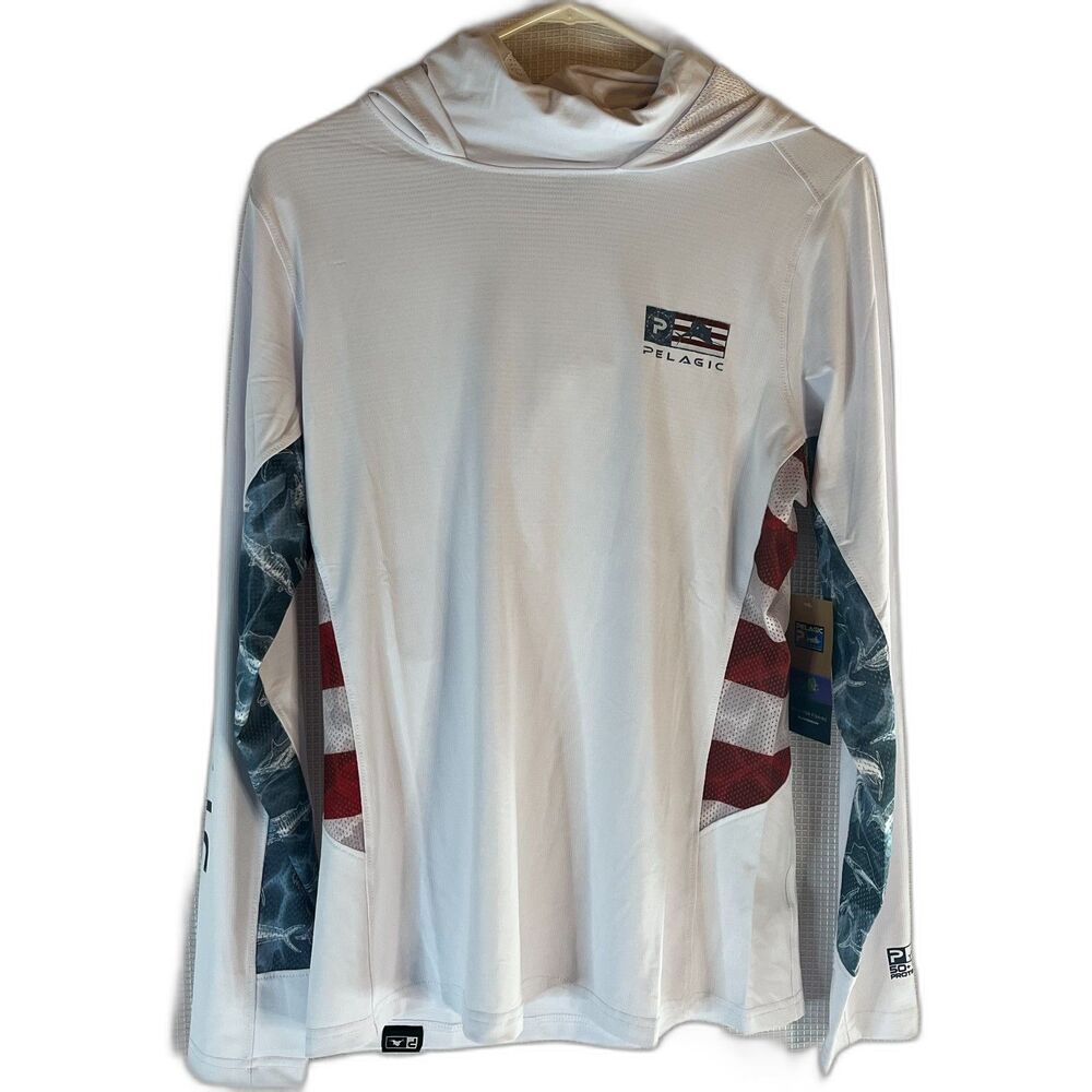 Pelagic American Flag High Performance Hoodie Size M